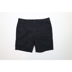 Kit & Ace Mens Size 32 Faded Flat Front Above Knee Tech Chino Shorts Black